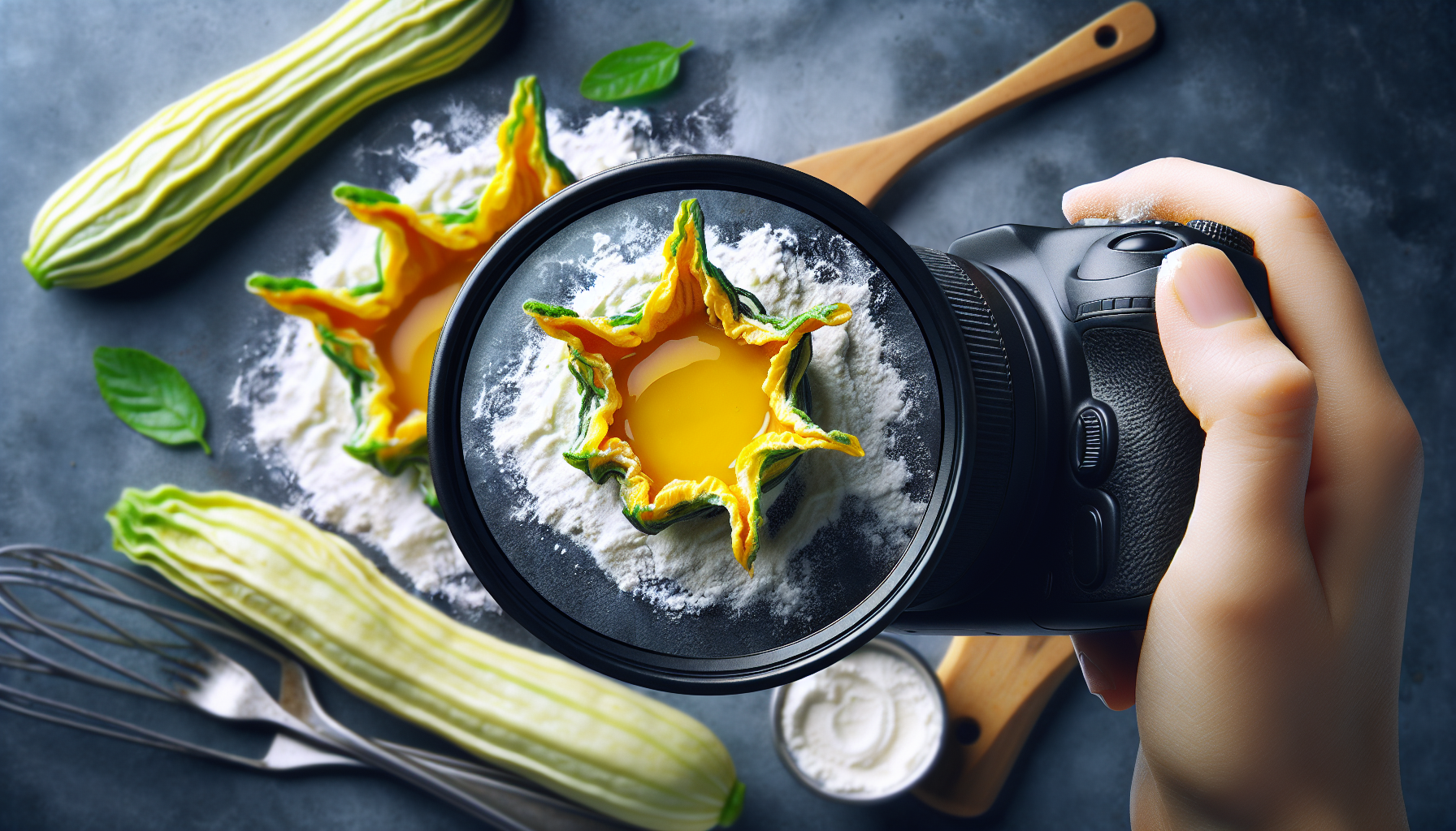 Pastella per fiori di zucca